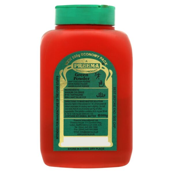 Preema Food Colour Powder - Green  20 x 500g