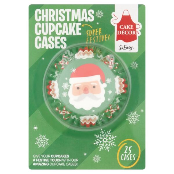 Cake Decor Christmas Cupcake Cases 25 Pack