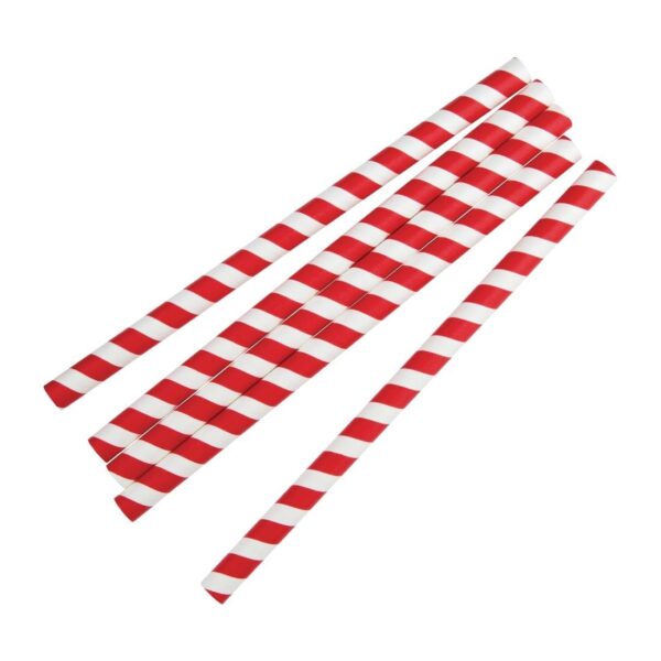 Preema Smoothie Red/White Striped Paper Straws 20 × 250