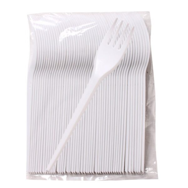 Preema White Plastic Forks 10 × 100