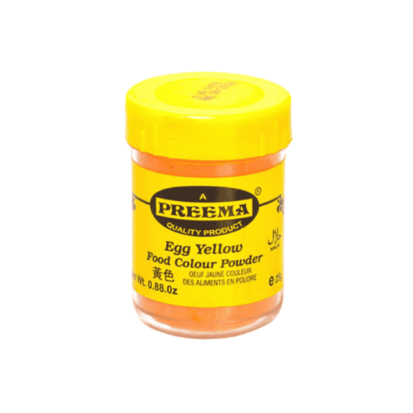 Preema Bright Yellow Food Colour Powder  12 x 25g